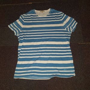Authentic Blue and White Striped Burberry Brit Tee